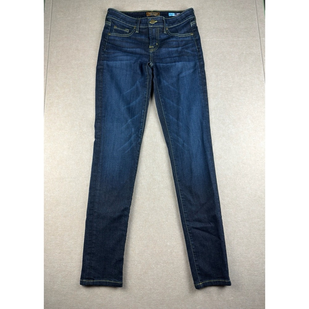 Vizcaino Jeans Women’s Sz 26 Blue Mid‎ Rise Skinny Jeans Dark Wash Stretch USA